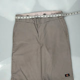 Dickies Chino Shorts - 32W 10L Khaki Cotton Blend