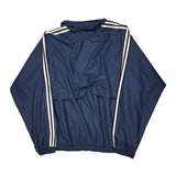Adidas Striped Track Jacket - 2XL Blue Nylon