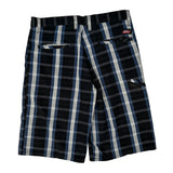 Dickies Checked Shorts - 32W 10L Black Cotton
