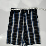 Dickies Checked Shorts - 32W 10L Black Cotton