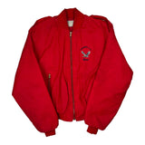 Made In USA Ma-1 Artex Bomber Jacket - Large Red Polyester