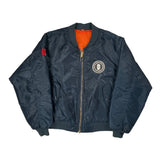 Ma-1 Canada Goons Hood Program Bomber Jacket - Medium Navy Nylon
