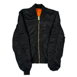 Ma-1 Alpha Industries Bomber Jacket - Medium Black Nylon