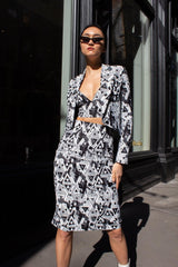 Amour Geometric Pencil Skirt – Stylish Women’s Fitted Skirt