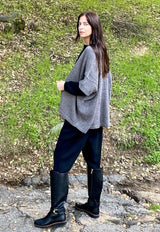 kimono baby alpaca cardigan - eucalyptus