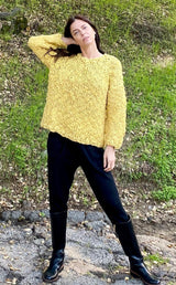 Flammé Hand-Spun Baby Alpaca Sweater- Cebolla