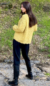 Flammé Hand-Spun Baby Alpaca Sweater- Cebolla