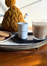 Ceramic measuring cup showing spill-free spout design