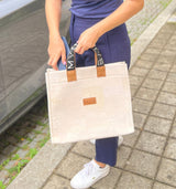 Tote Bag XL white cork