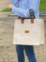 Tote Bag XL white cork