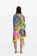 Scarf Fouta 100 Folk Yellow Fo17fol09 Yellow-Jaune