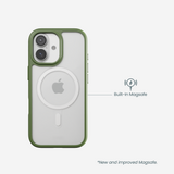 Clear Funky Flora iPhone 17 Case With Forest Floor Ridge (MagSafe included)