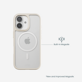 Clear Vanilla Flora iPhone 17 Case With London Fog Ridge (MagSafe included)