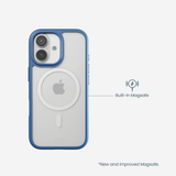 Clear Sea and Saddle iPhone 17 Case With True Blue Ridge (MagSafe included)