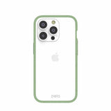 Clear iPhone 14 Pro Case with Sage Green Ridge