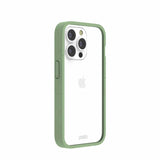 Clear iPhone 14 Pro Case with Sage Green Ridge