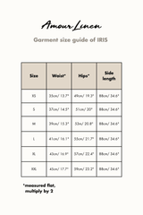 Iris linen wrap skirt in Matcha Green