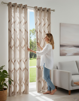 Anydrape Brown Luxury Retro Curtains – Modern Textured Drapes for Living Room, Bedroom & Dining Decor