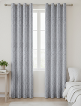 Anydrape Grey Luxury Retro Curtains – Modern Textured Drapes for Living Room, Bedroom & Dining Decor