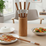 Anygleam Natural Wood Color 5pairs Wooden Sushi Chopsticks Reusable Kitchen Tableware