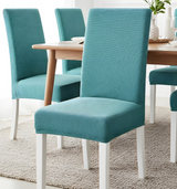 Anyseat Blue Waterproof Chair Cover – Corn Kernel Pattern Stretch Slipcover for Dining Room