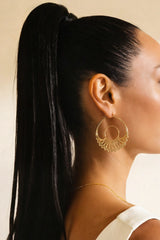 Iris Hoops Gold Medium