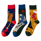 Anyfootwear 3 Pairs Women’s Symbolic Holiday Cotton Socks Funny Gift Party