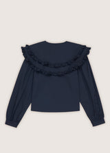 Oversized collar women's blouse