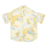 Mens Shirt Yellow Crazy Pattern M