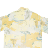 Mens Shirt Yellow Crazy Pattern M