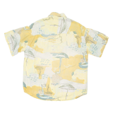 Mens Shirt Yellow Crazy Pattern M
