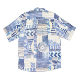 CALVIN COOPER Mens Shirt Blue Crazy Pattern XL