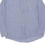 BLISS Mens Plain Shirt Blue Long Sleeve M