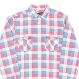 TOPMAN Mens Flannel Shirt Red Check Long Sleeve XS