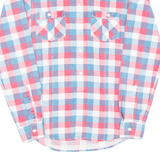 TOPMAN Mens Flannel Shirt Red Check Long Sleeve XS