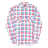 TOPMAN Mens Flannel Shirt Red Check Long Sleeve XS