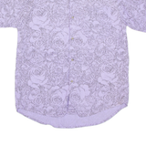 Mens Shirt Purple Floral L