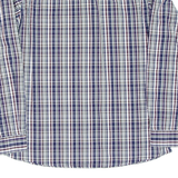 PIERRE CARDIN Mens Shirt Blue Check Long Sleeve L