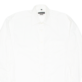 RENATO CAVALLI Non Iron Mens Plain Shirt White Long Sleeve M