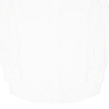 RENATO CAVALLI Non Iron Mens Plain Shirt White Long Sleeve M