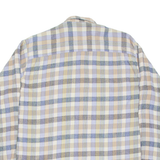 Mens Flannel Shirt Purple Check Long Sleeve XL