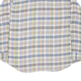 Mens Flannel Shirt Purple Check Long Sleeve XL