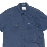 WRANGLER Womens Plain Shirt Blue L