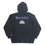 LOGO 7 Colorado Rockies Baseball MLB Mens Jacket Black USA Hooded L