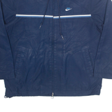 NIKE Mens Windbreaker Jacket Blue Hooded L