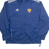 ADIDAS Elk Grove FC Lightweight Mens Windbreaker Jacket Blue Nylon Hooded XL