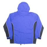 FILA Mens Rain Jacket Blue Nylon Hooded XL