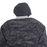 GUESS Mens Puffer Jacket Black Nylon Hooded S