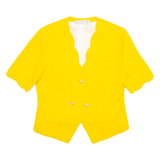 JEAN VERON Womens Blazer Jacket Yellow 80s L
