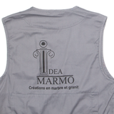 BEST FASHION Idea Marmo Utility Mens Gilet Grey Twill 90s L